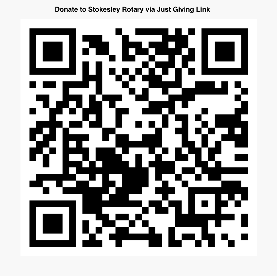 JustGiving QR code for Stokesley Rotary